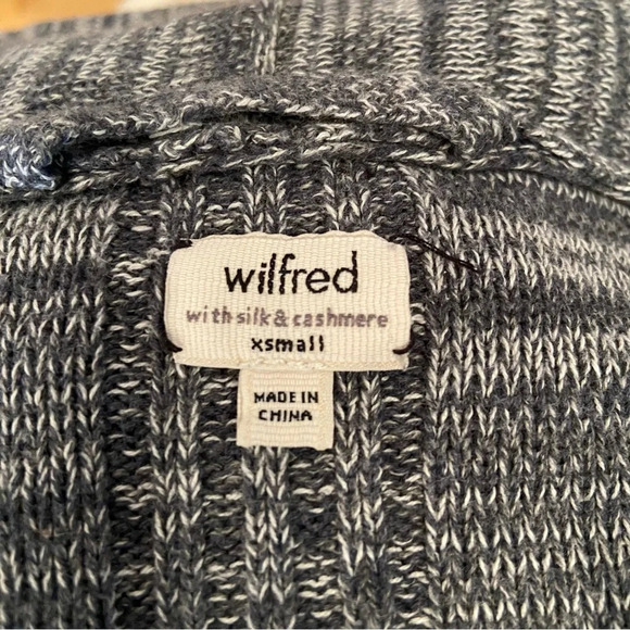 Aritzia Wilfred Flaubert women’s blue/grey open cardigan sweater in size x-small - Picture 6 of 7